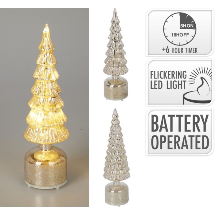 ALBERO VETRO SILVER LED 36CM2A